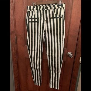 Blackheart Black & white striped pants